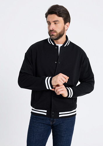 Бомбер унисекс футер без начеса с контрастом 340гр плотность(арт.REX71)